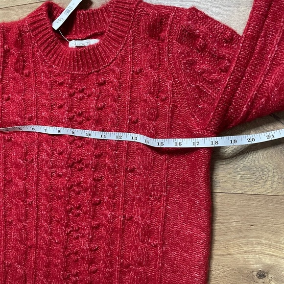 LOFT Vibrant Red Knit Sweater - Picture 12 of 15